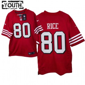San Francisco 49ers Tröjor Jerry Rice 80 Nike Röd 2021 Throwback - Barn